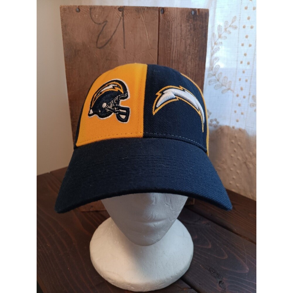 Vintag NFL Chargers Blue Yellow One Size Fits All Hat/Cap Wool Blend EUC
